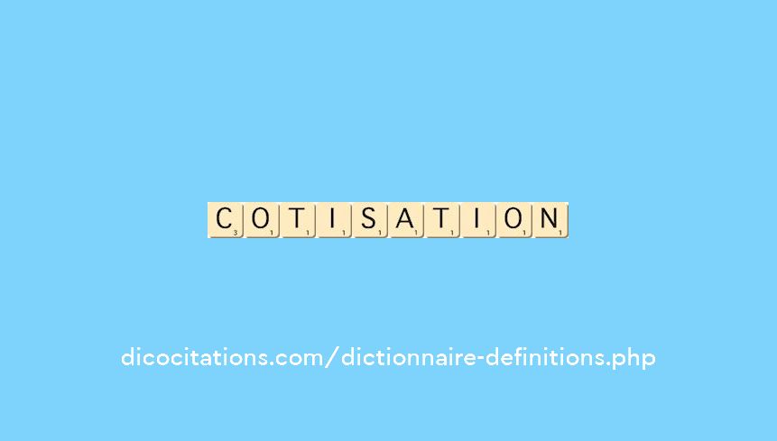 cotisation