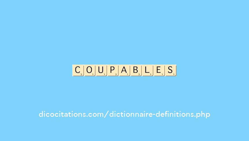 coupables coupables