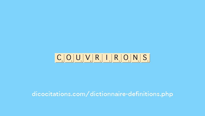 couvrirons couvrirons