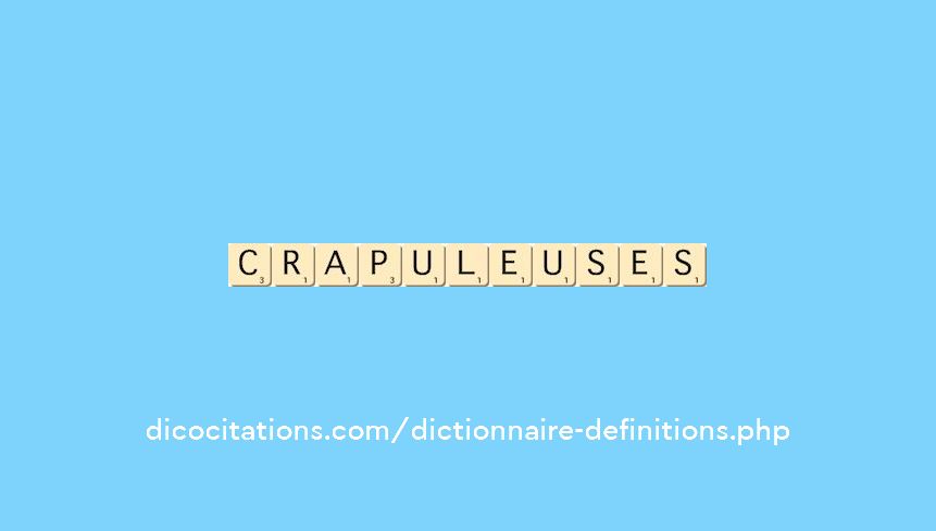 crapuleuses crapuleuses