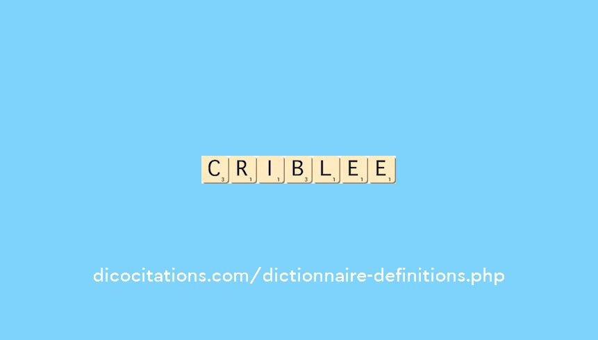 criblee criblee