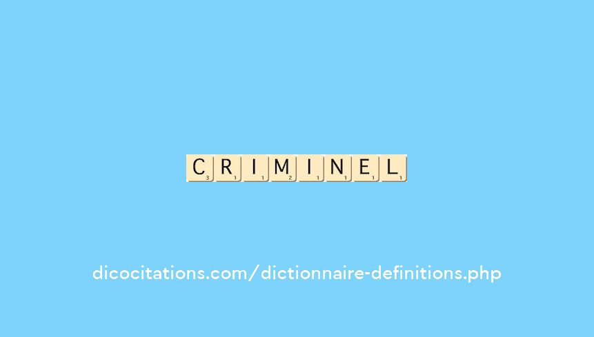criminel criminel