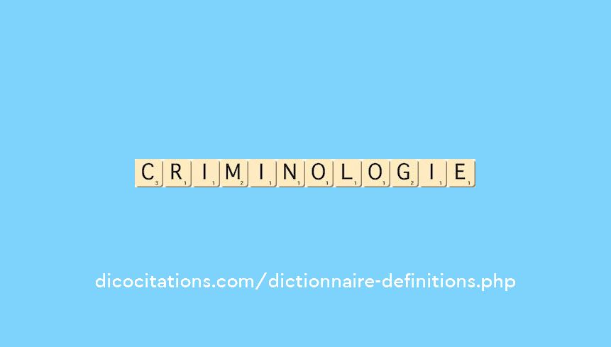 criminologie criminologie