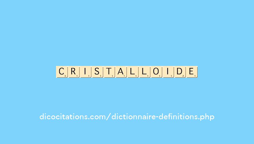 cristalloide cristalloide
