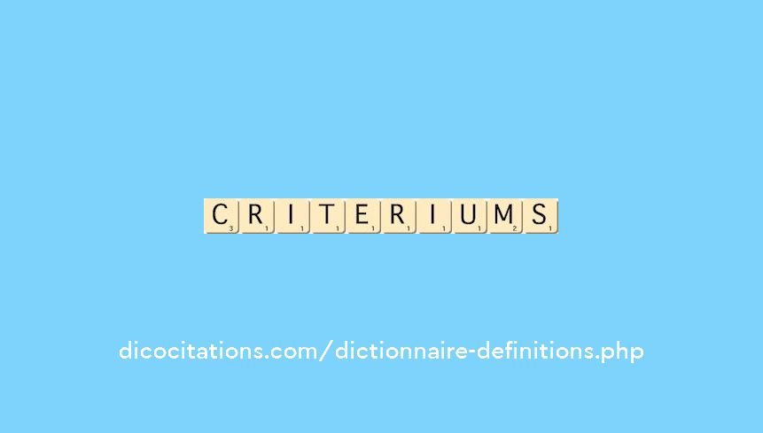 criteriums criteriums