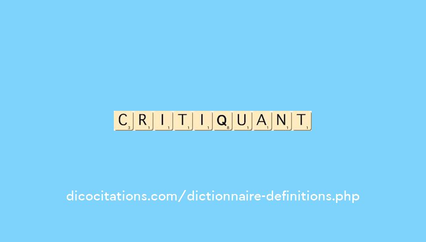 critiquant critiquant