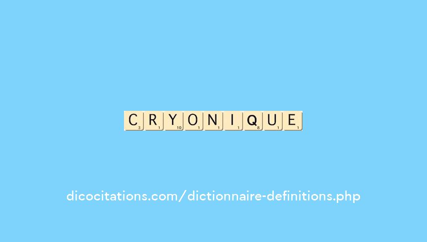 cryonique cryonique