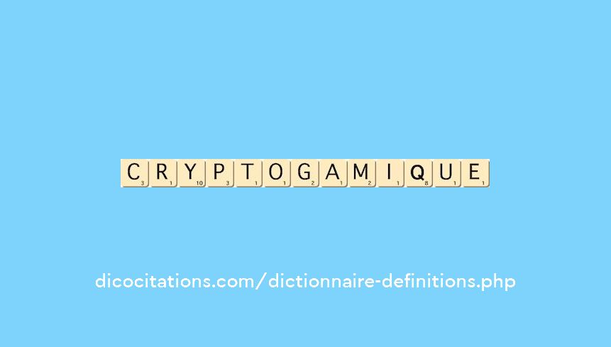 cryptogamique cryptogamique