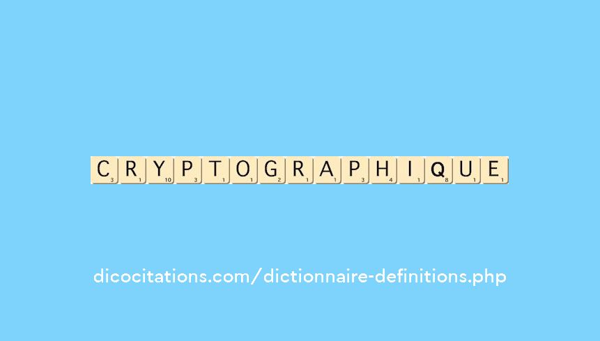 cryptographique cryptographique