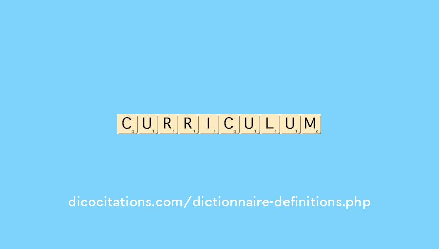 curriculum curriculum