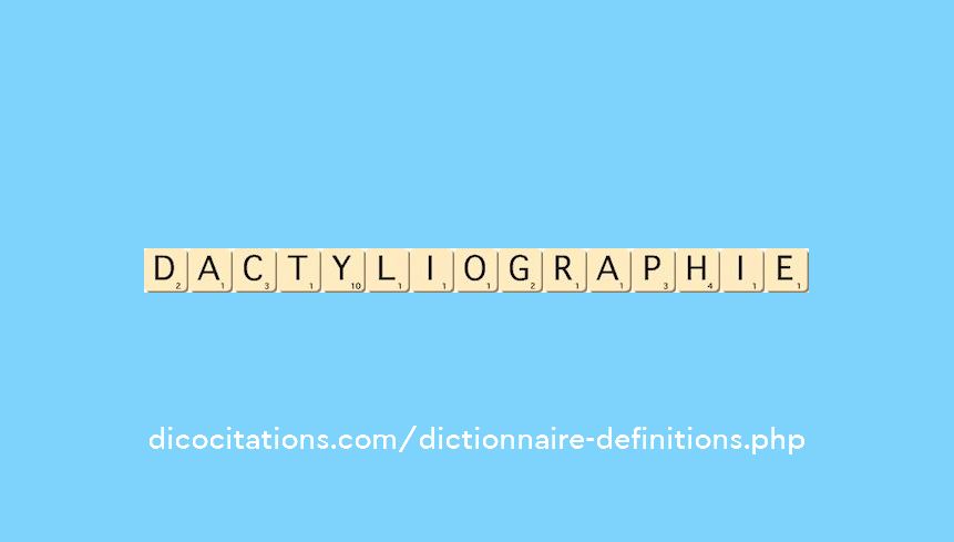 dactyliographie