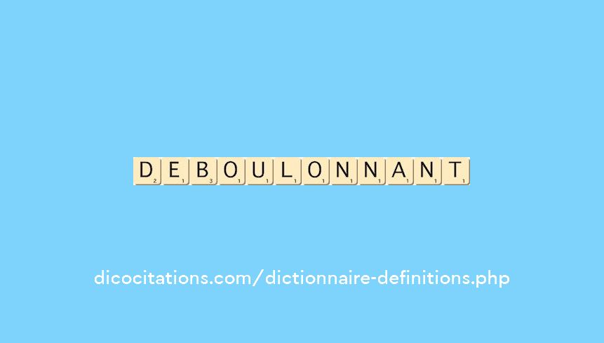 deboulonnant deboulonnant