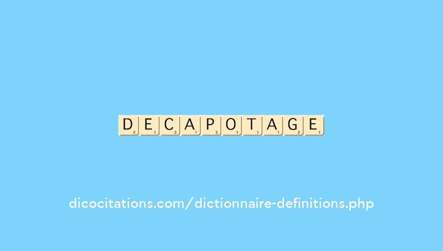 decapotage decapotage