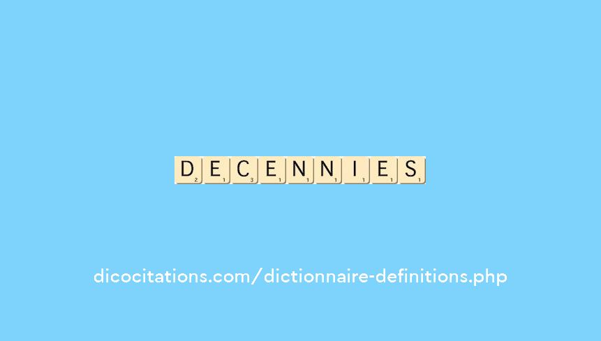 decennies decennies