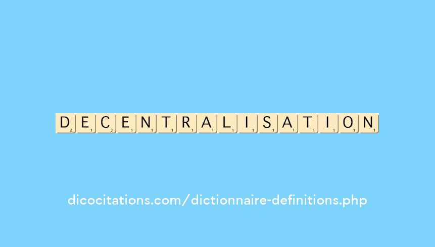 decentralisation decentralisation