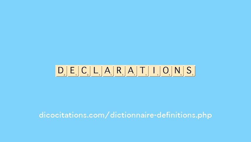 declarations