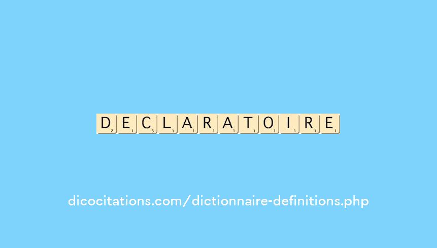 declaratoire declaratoire