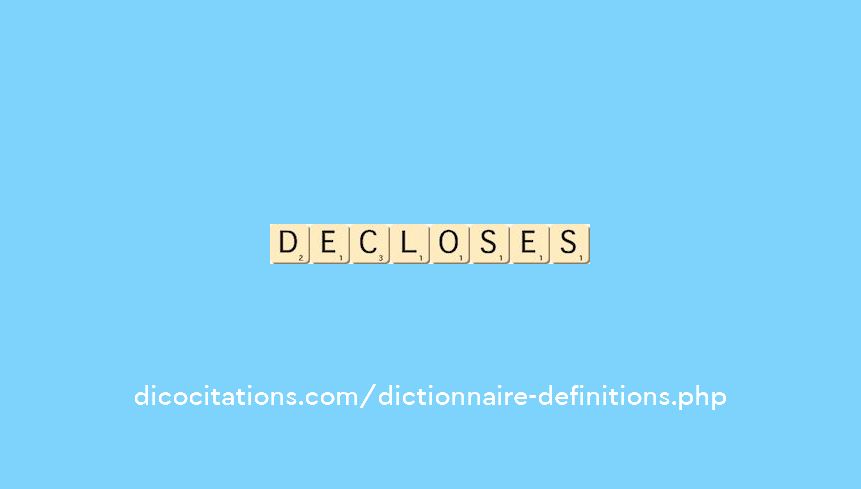 decloses decloses