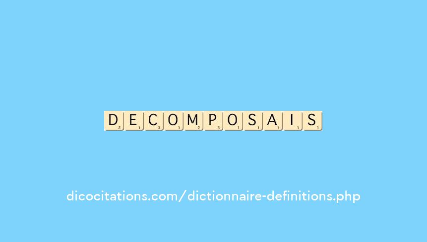 decomposais decomposais
