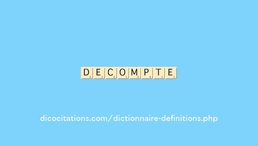 decompte