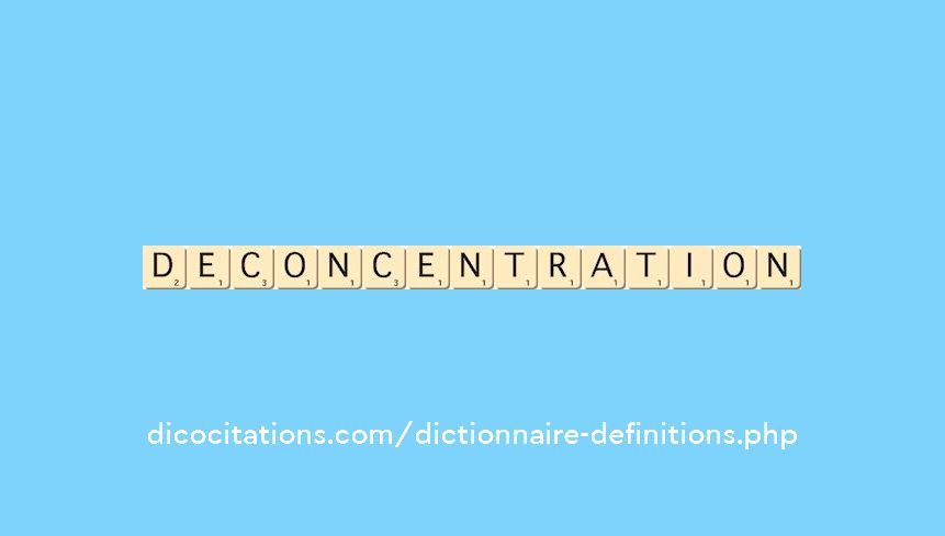 deconcentration deconcentration