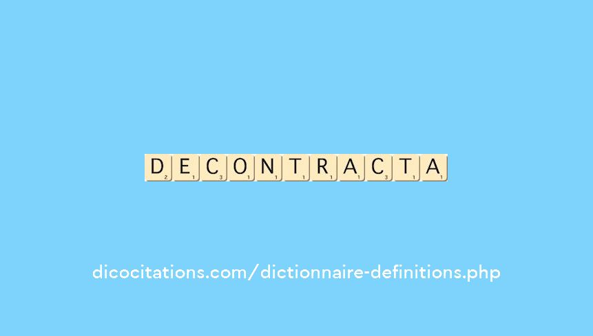 decontracta decontracta