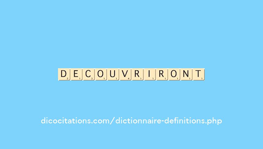 decouvriront decouvriront