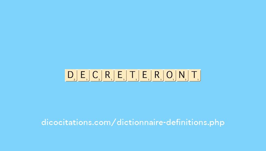 decreteront