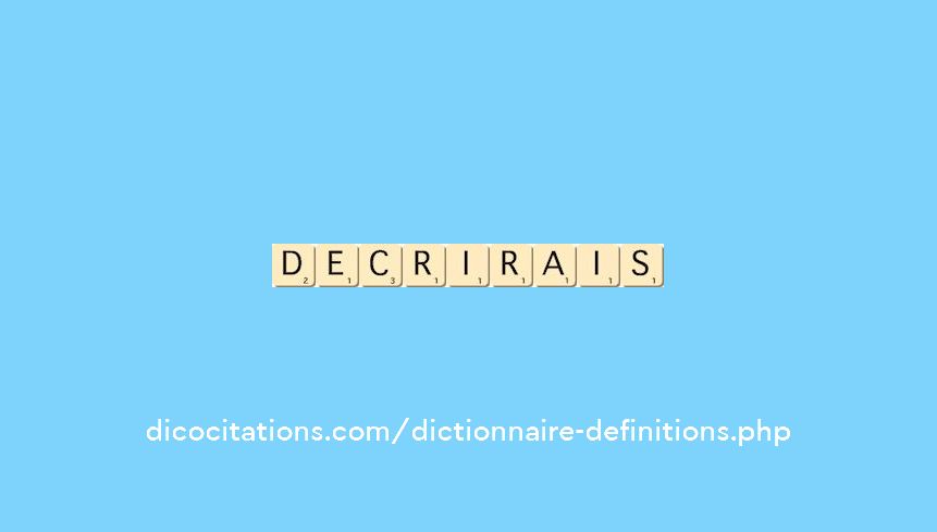 decrirais