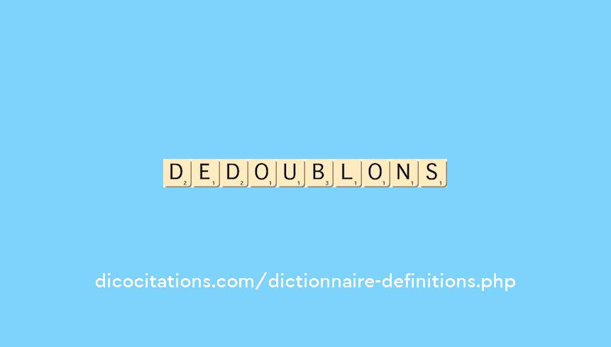 dedoublons