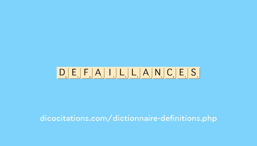 defaillances defaillances