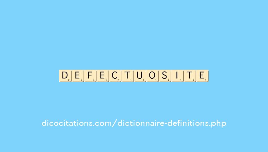 defectuosite defectuosite