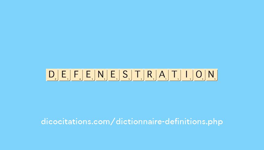 defenestration