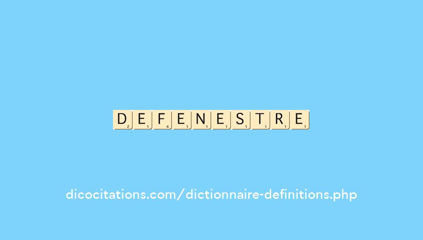 defenestre defenestre