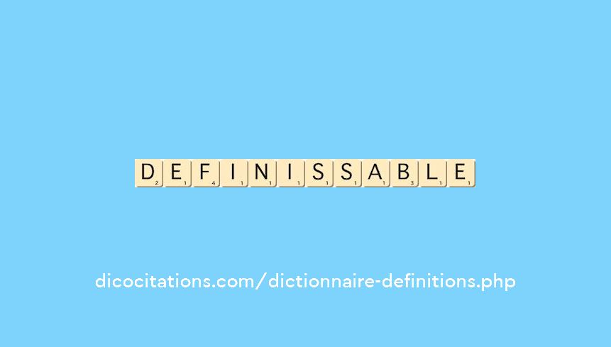 definissable definissable