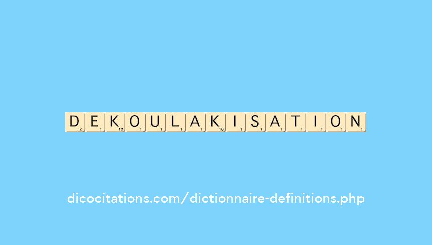 dekoulakisation