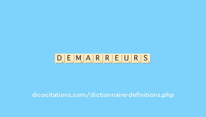 demarreurs demarreurs
