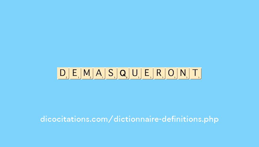 demasqueront demasqueront