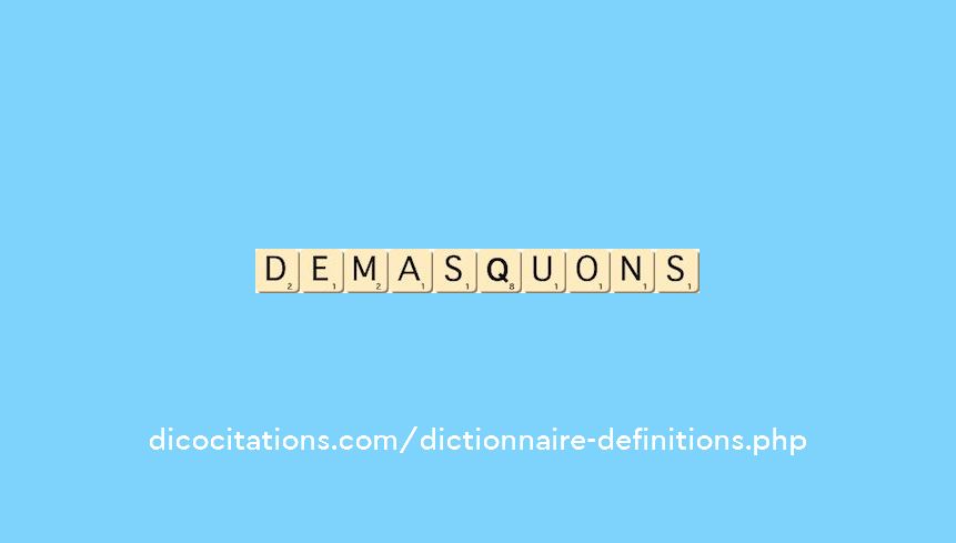 demasquons demasquons