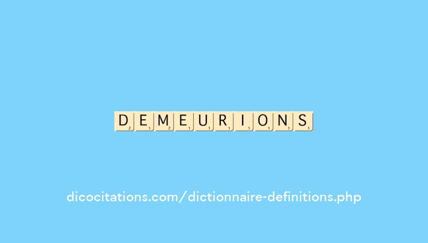 demeurions demeurions
