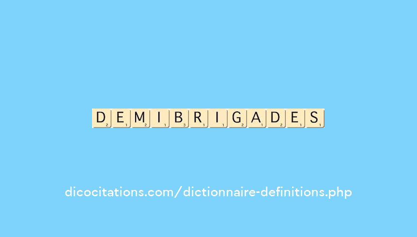demi-brigades demi-brigades