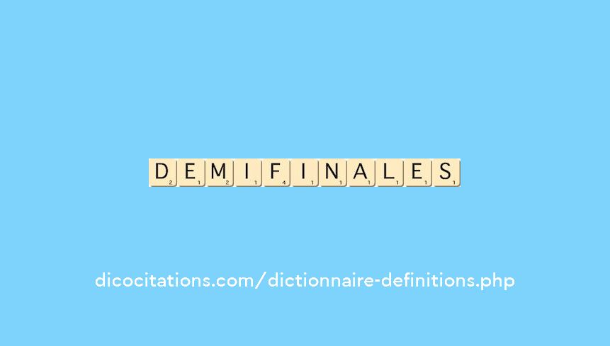 demi-finales demi-finales