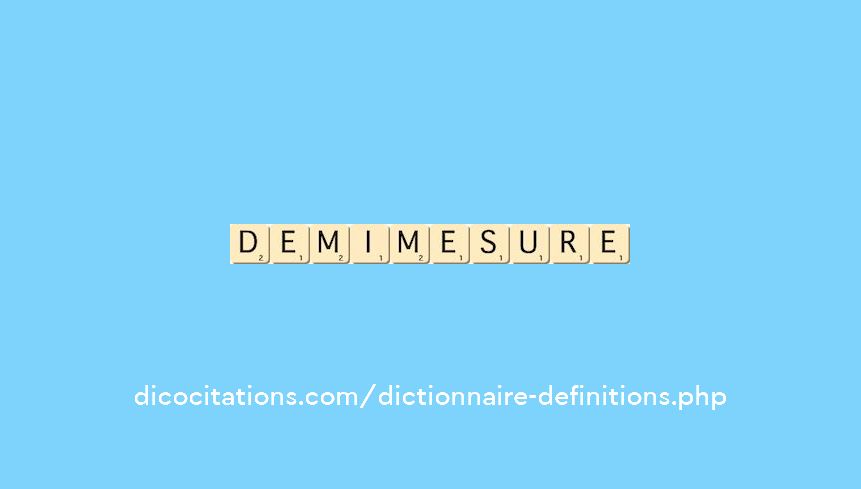 demi-mesure demi-mesure