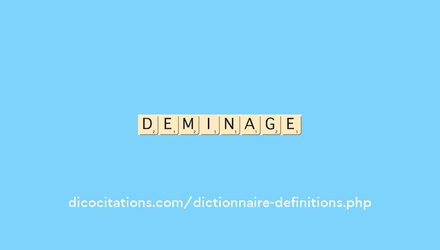 deminage deminage