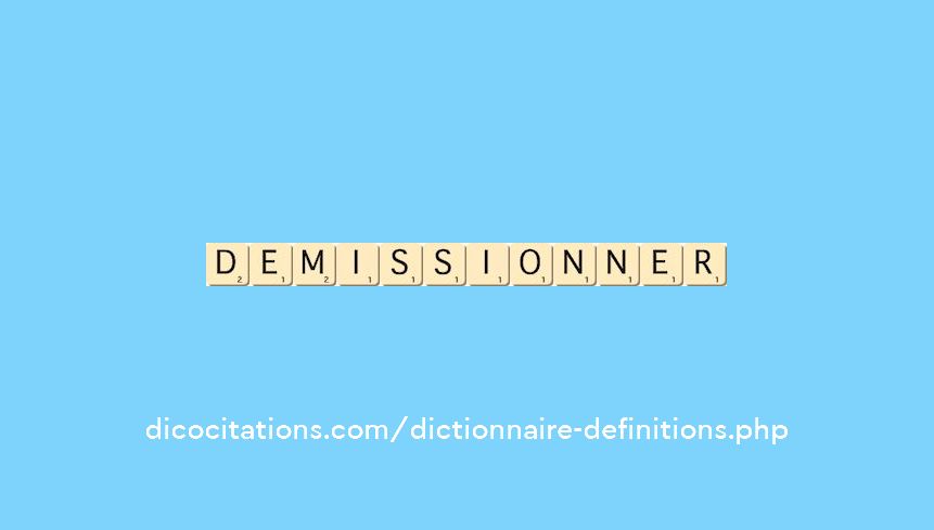 demissionner