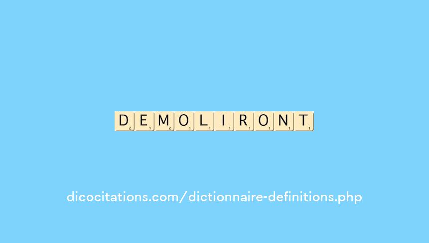 demoliront demoliront