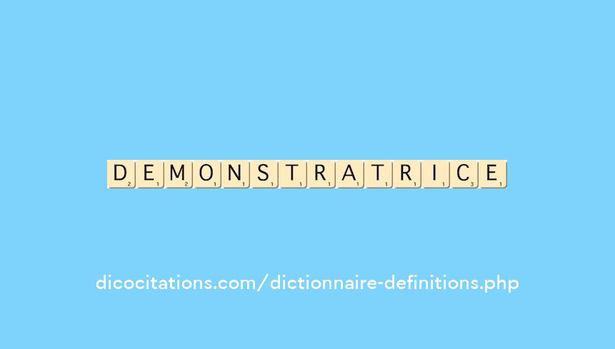 demonstratrice demonstratrice