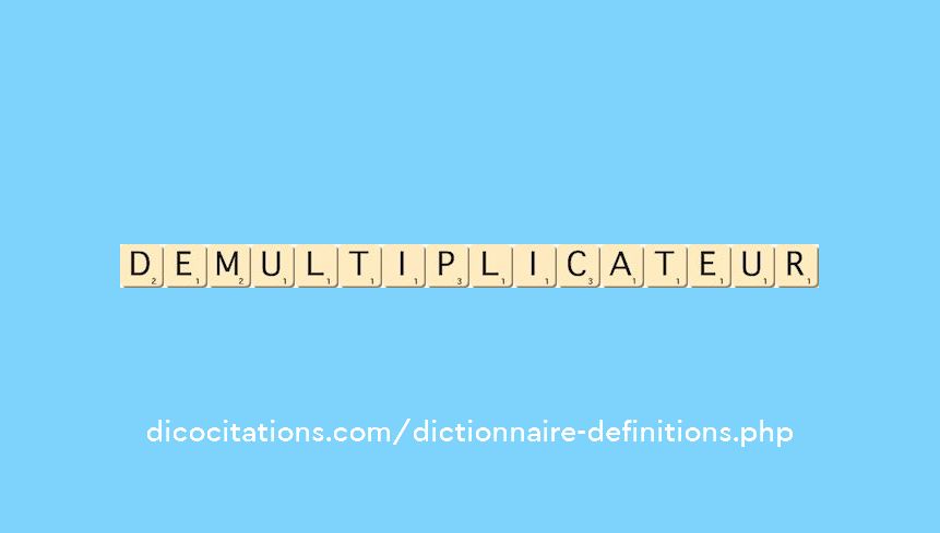 demultiplicateur demultiplicateur
