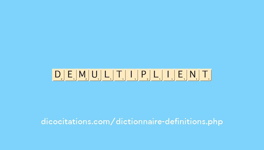 demultiplient demultiplient