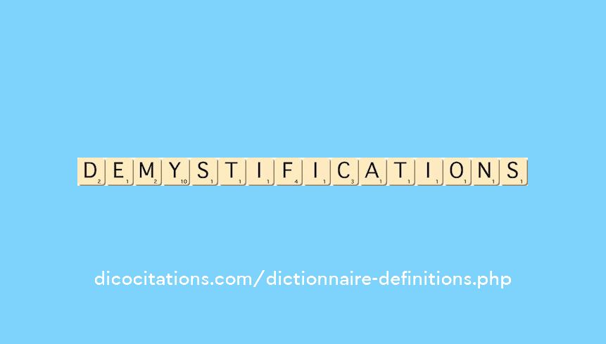 demystifications demystifications